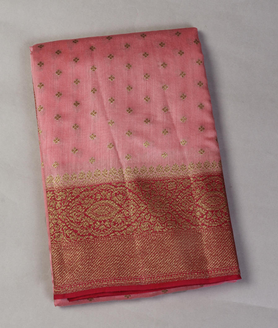 Pink Banaras Tussar Saree T436583-image