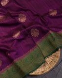 Purple Banaras Tussar Saree T4258911