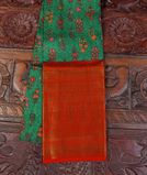 Green Printed Kanjivaram Silk Pavadai T1701301