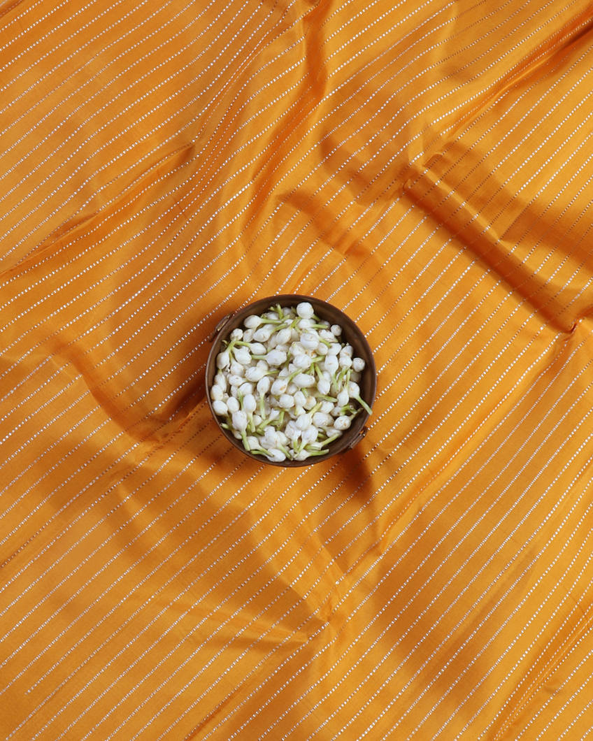 Yellow Handwoven Kanjivaram Silk Saree T4383614