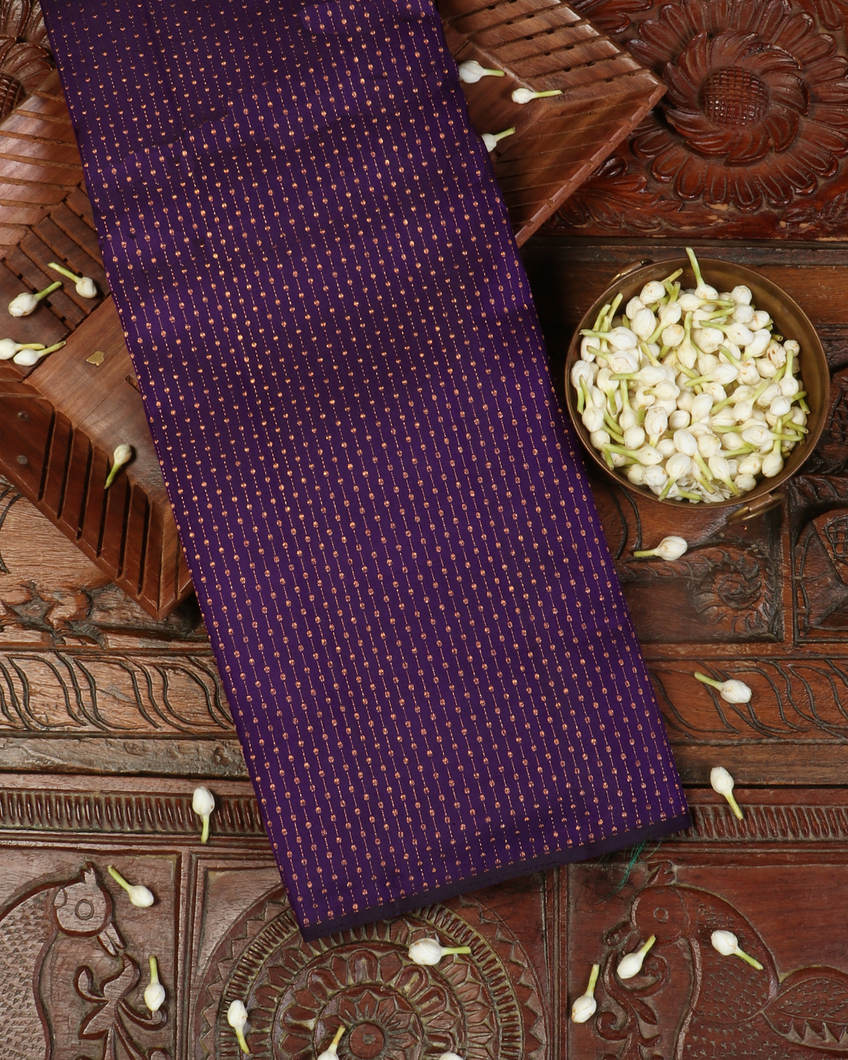 Purple Handwoven Kanjivaram Silk Saree T436916-image