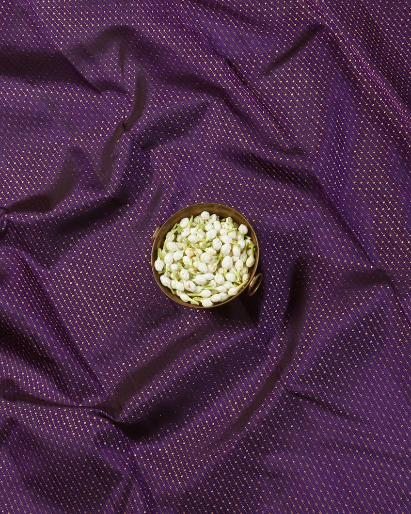 Purple Handwoven Kanjivaram Silk Saree T4369164