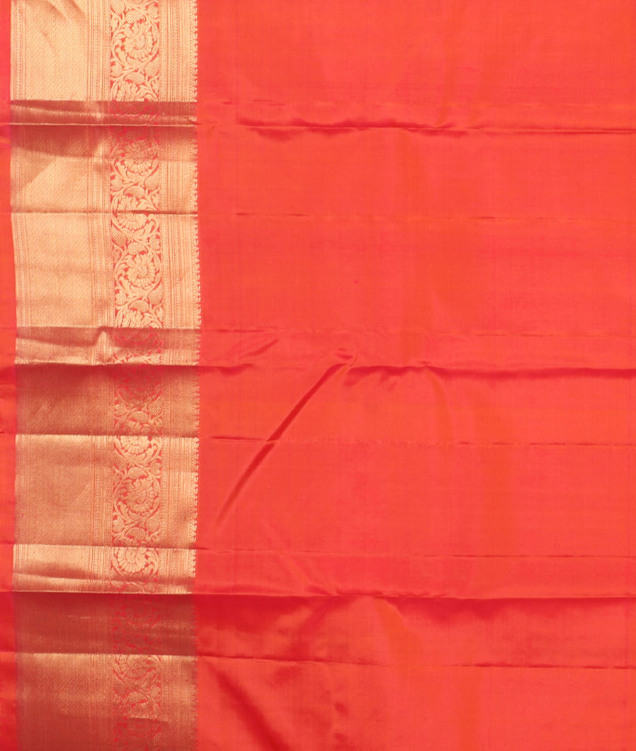 Orangish Pink Soft Silk Saree T4374473