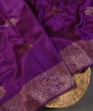 Purple Banaras Tussar Saree T4246931