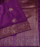 Purple Banaras Tussar Saree T4246932