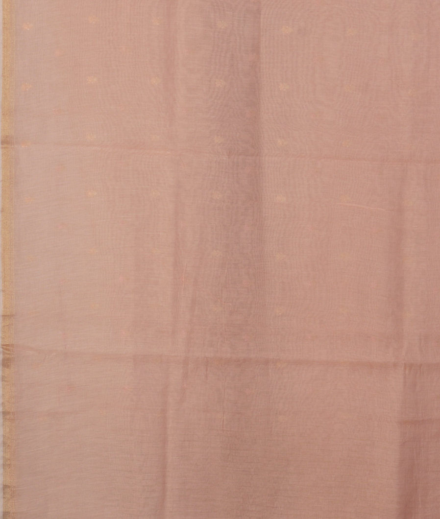 Pink Chanderi Cotton Embroidery Saree T4365893