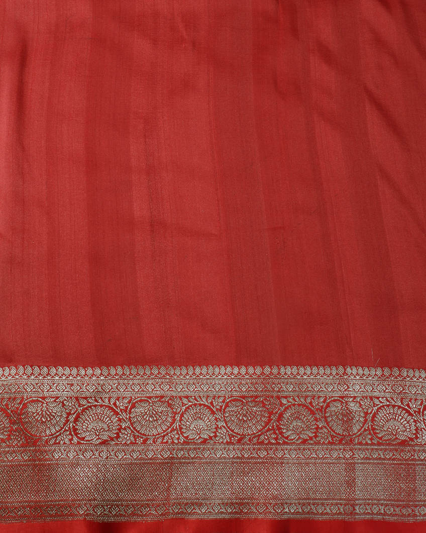 Red Banaras Kathan Silk Saree T4355754