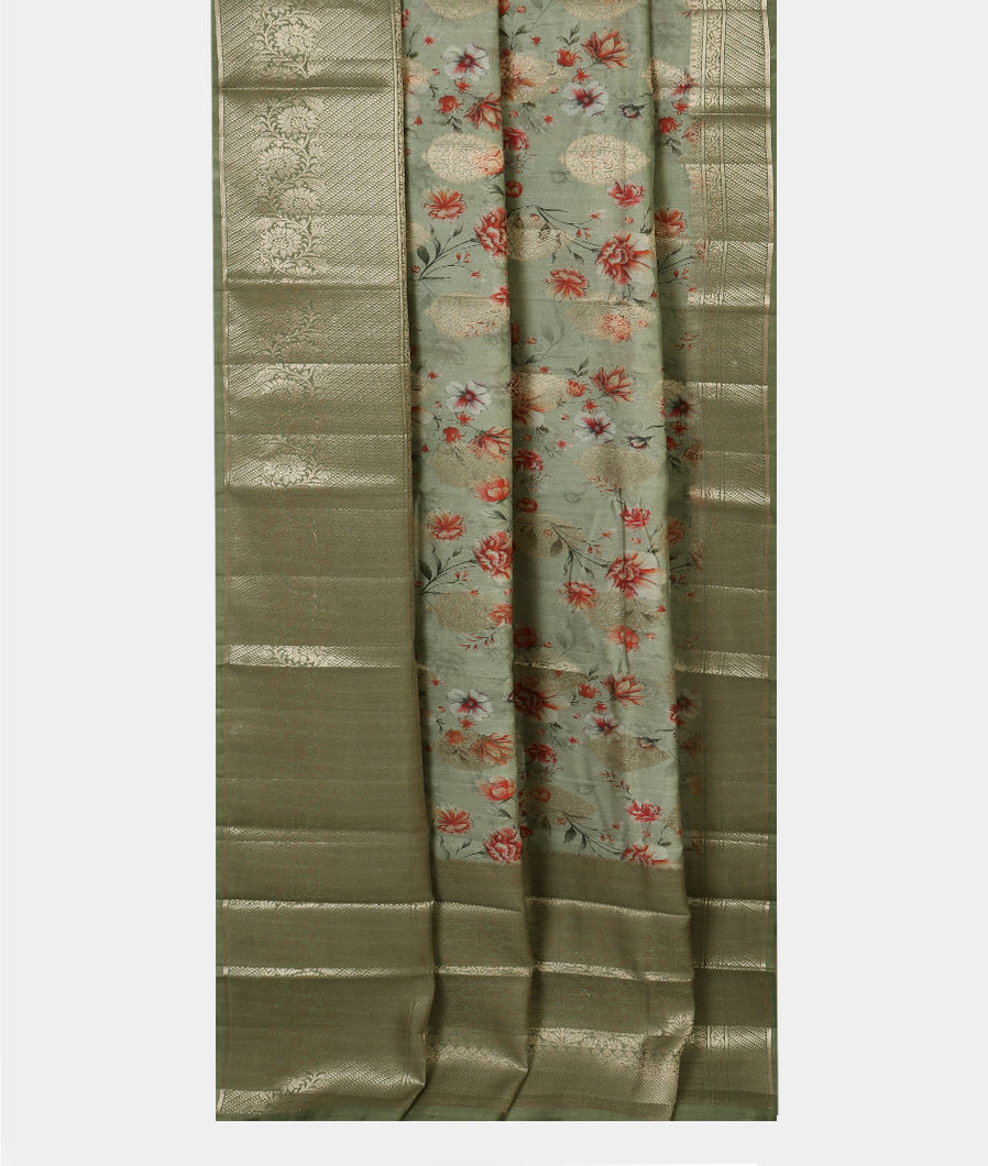 Green Chaniya Silk Saree T4353272