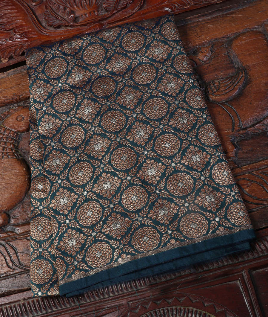 Blue Banaras Silk Blouse T438032-image