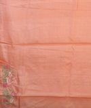 Peach Tussar Embroidery Saree T4215033