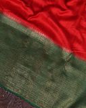 Red Banaras Tussar Saree T4388924