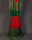 Red Banaras Tussar Saree T4388925