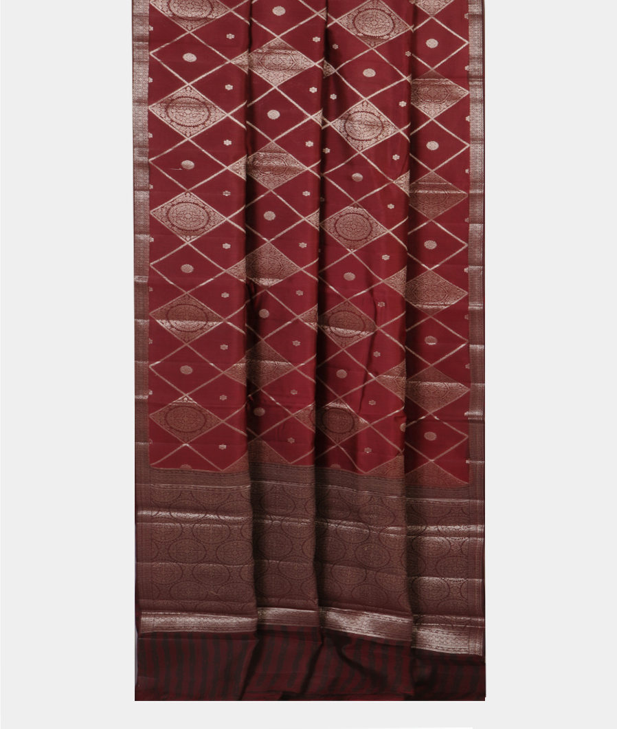 Maroon Chaniya Silk Saree T4285512