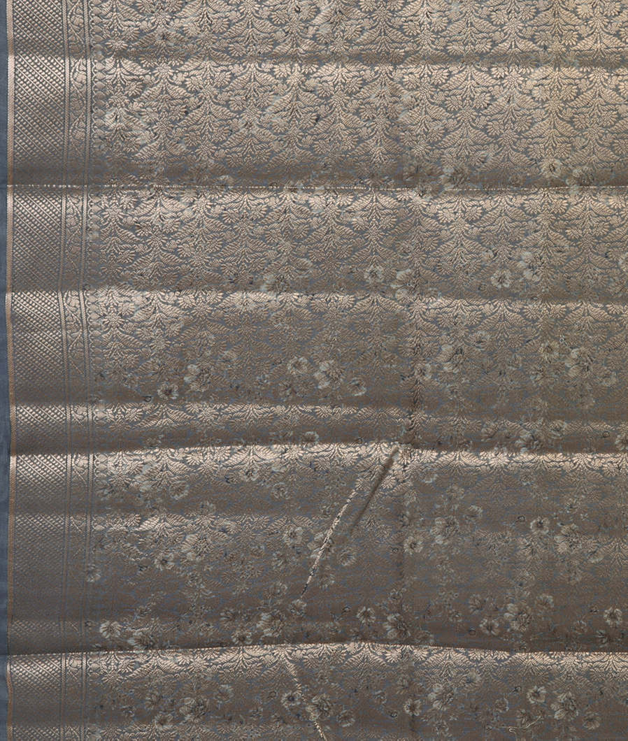 Grey Chaniya Silk Saree T4353263