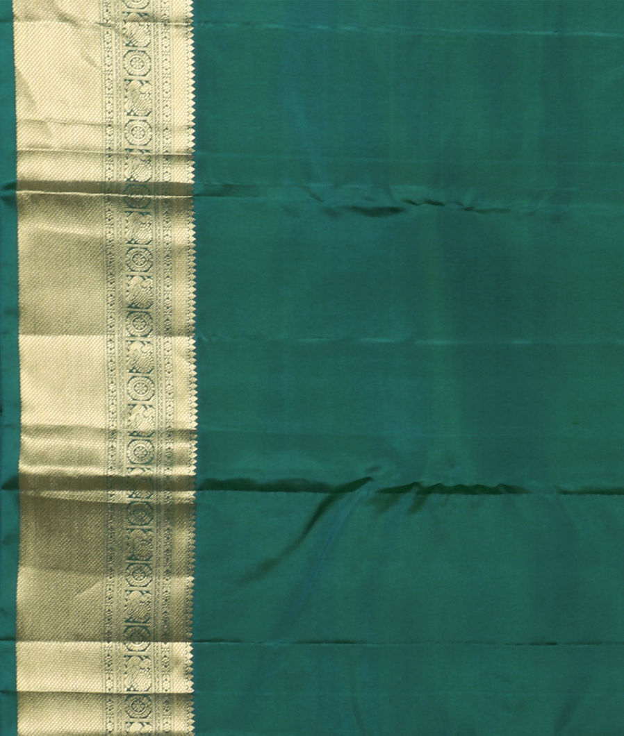 Peacock Blue Soft Silk Saree T4373873