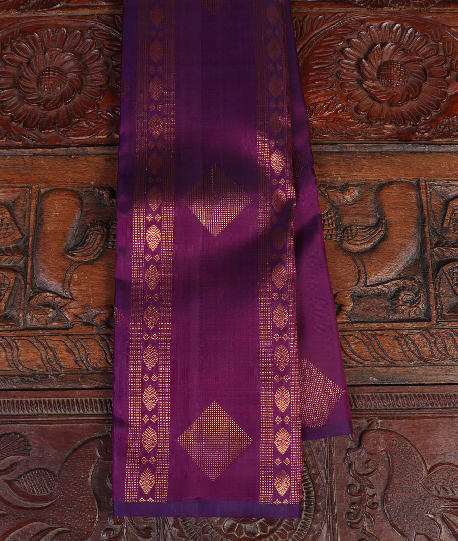 Purple Handwoven Kanjivaram Silk Saree T436931-image