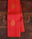 Orangish Pink Handwoven Kanjivaram Silk Saree T4376161