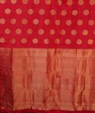Red Handwoven Kanjivaram Silk Saree T4331754