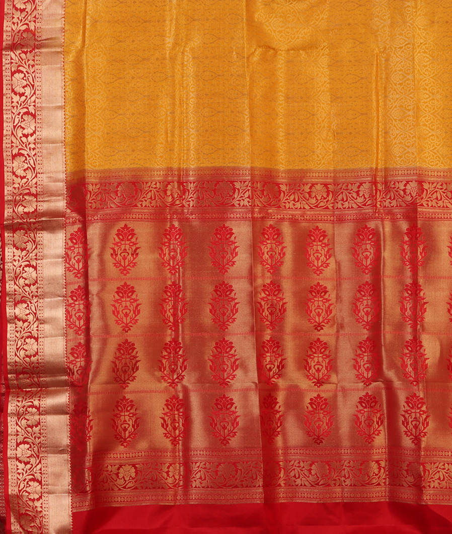 Yellow Soft Silk Saree T4290624