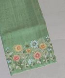 Green Kora Tissue Organza Embroidery Saree T4356121