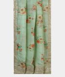 Green Kora Organza Embroidery Saree T4350972