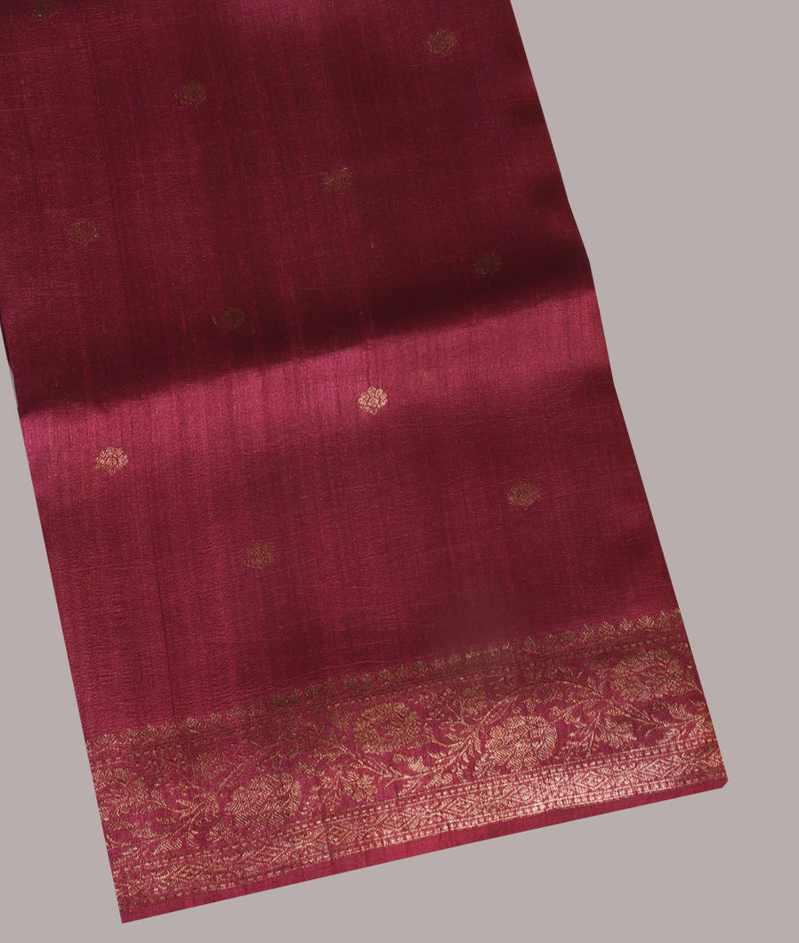 Purple Pink Banaras Tussar Georgette Saree T430199-image