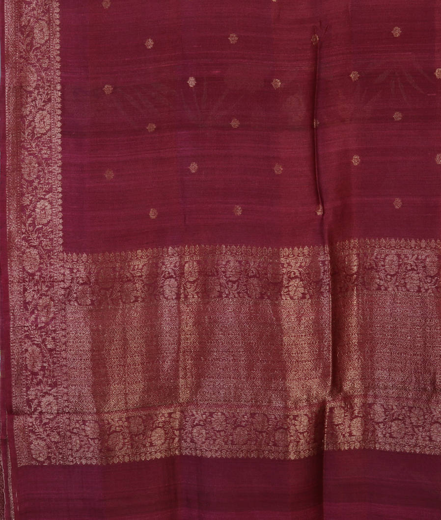 Purple Pink Banaras Tussar Georgette Saree T4301994