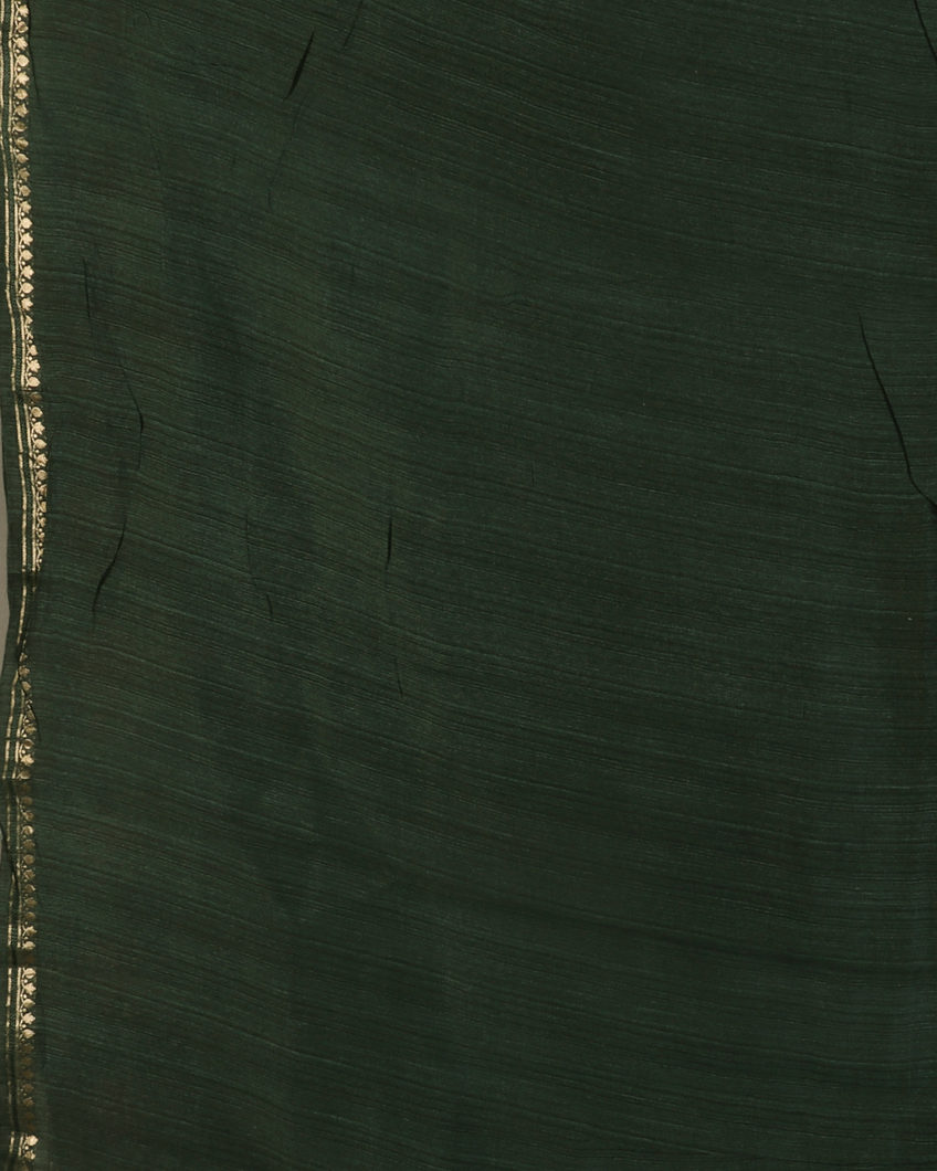 Green Tussar Printed Saree T3943358