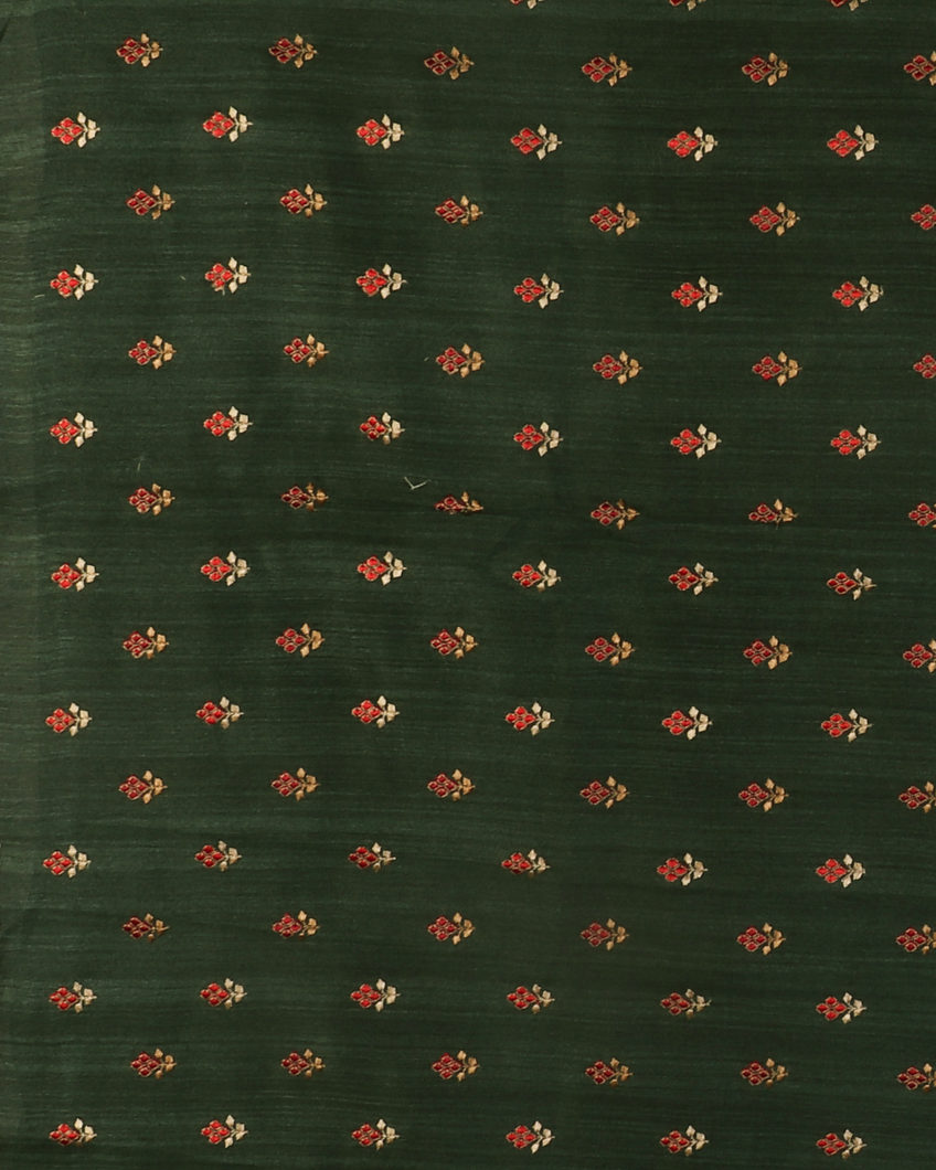 Green Tussar Printed Saree T3943359