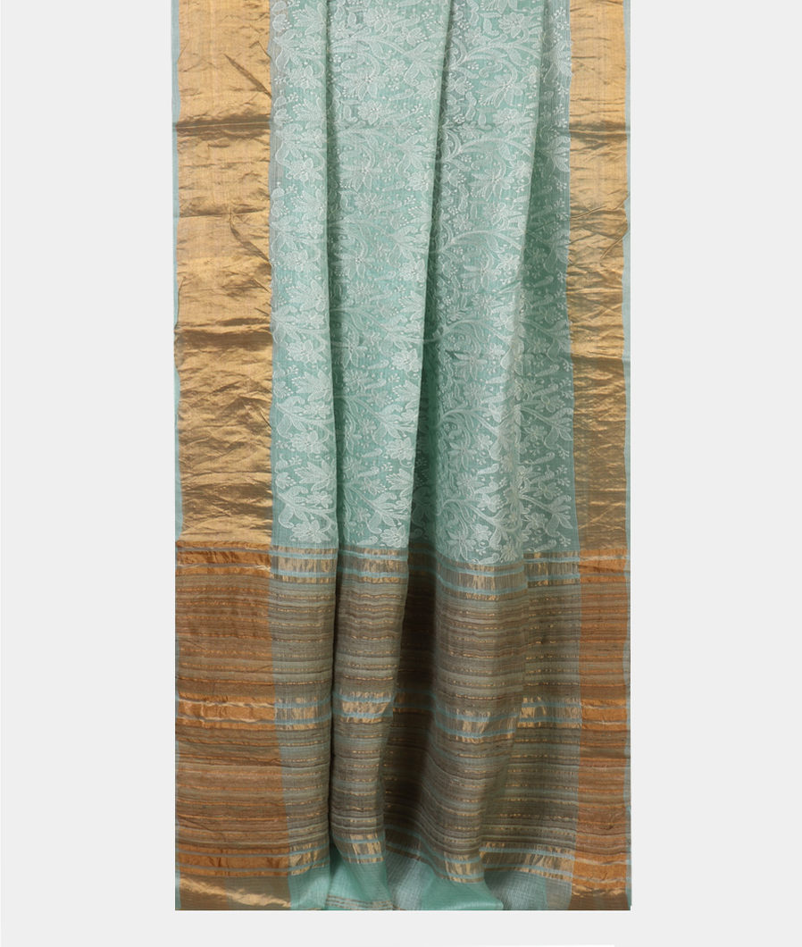 Blue Silk Kota Embroidery Saree T4356112