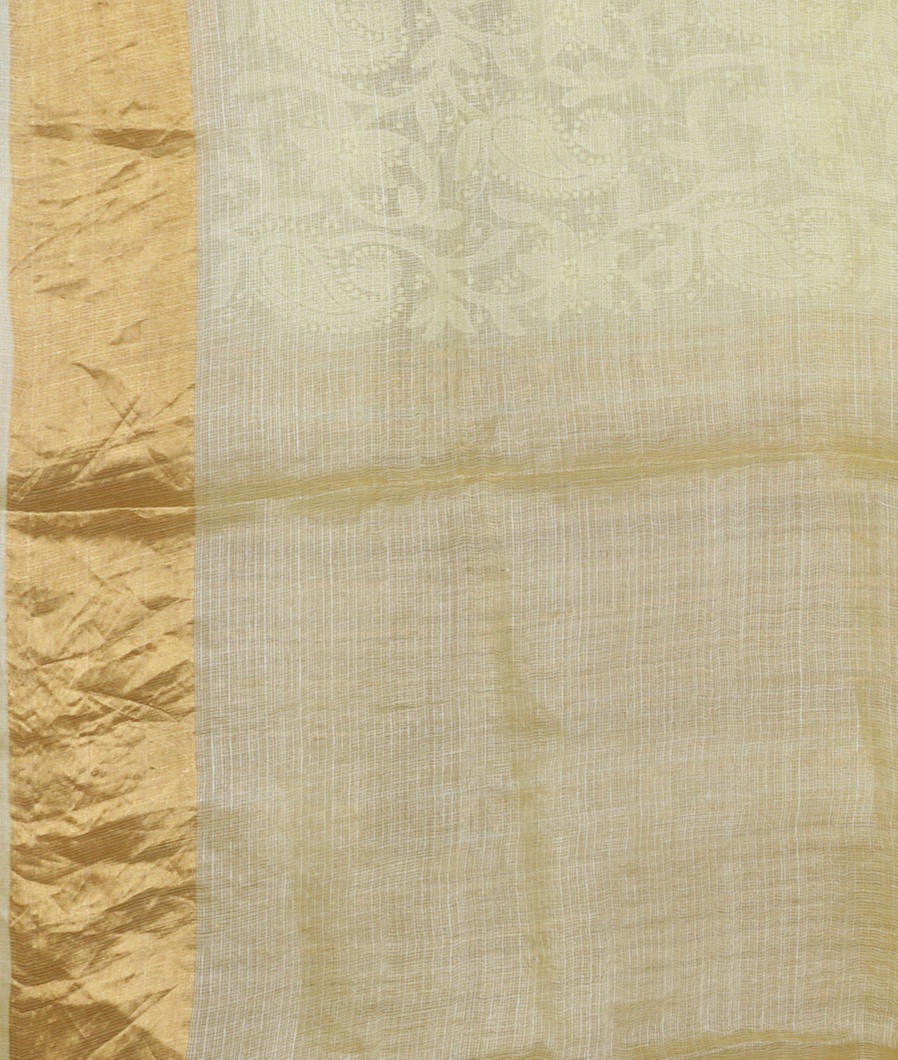 Yellow Silk Kota Embroidery Saree T4356093