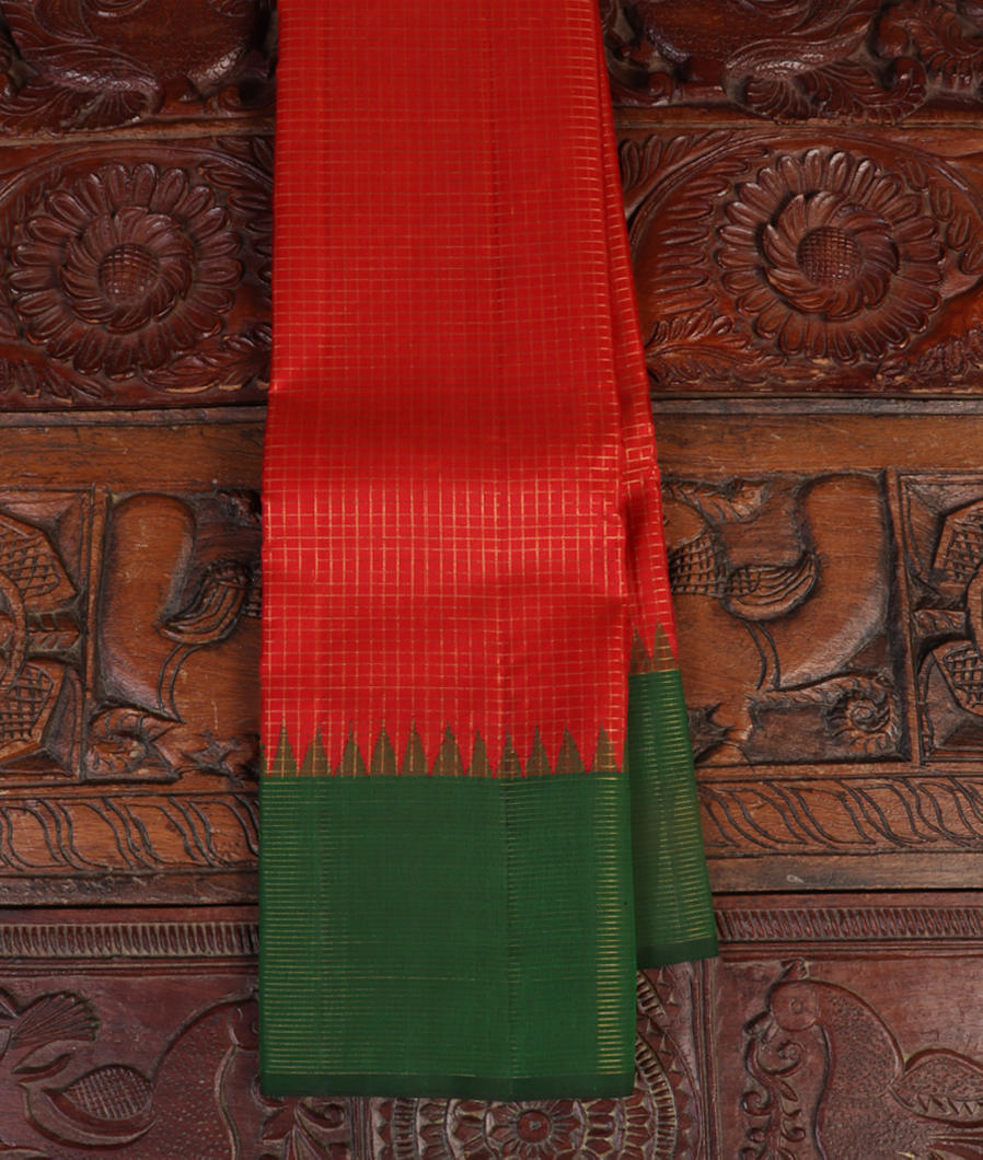 Red Handwoven Kanjivaram Silk Saree T436778-image