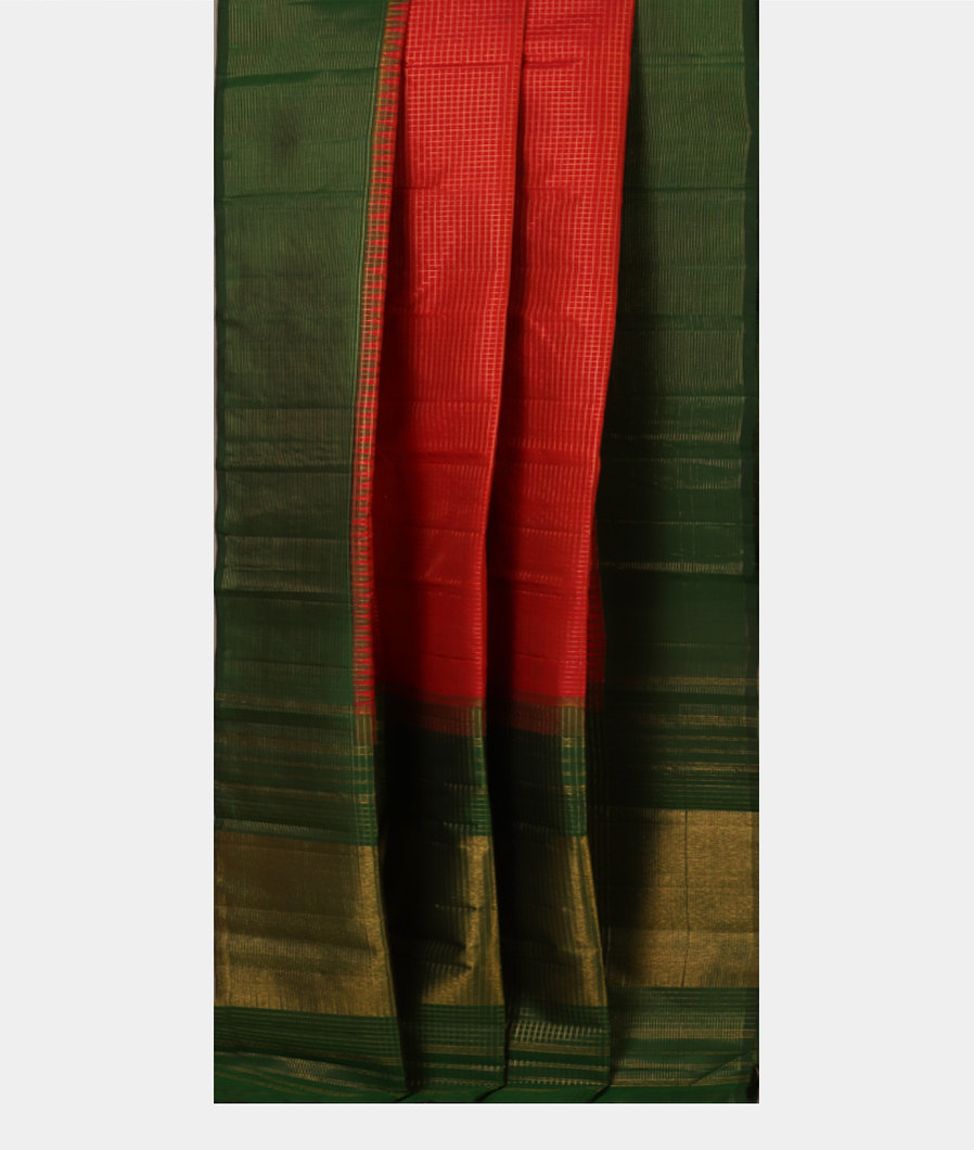 Red Handwoven Kanjivaram Silk Saree T4367782