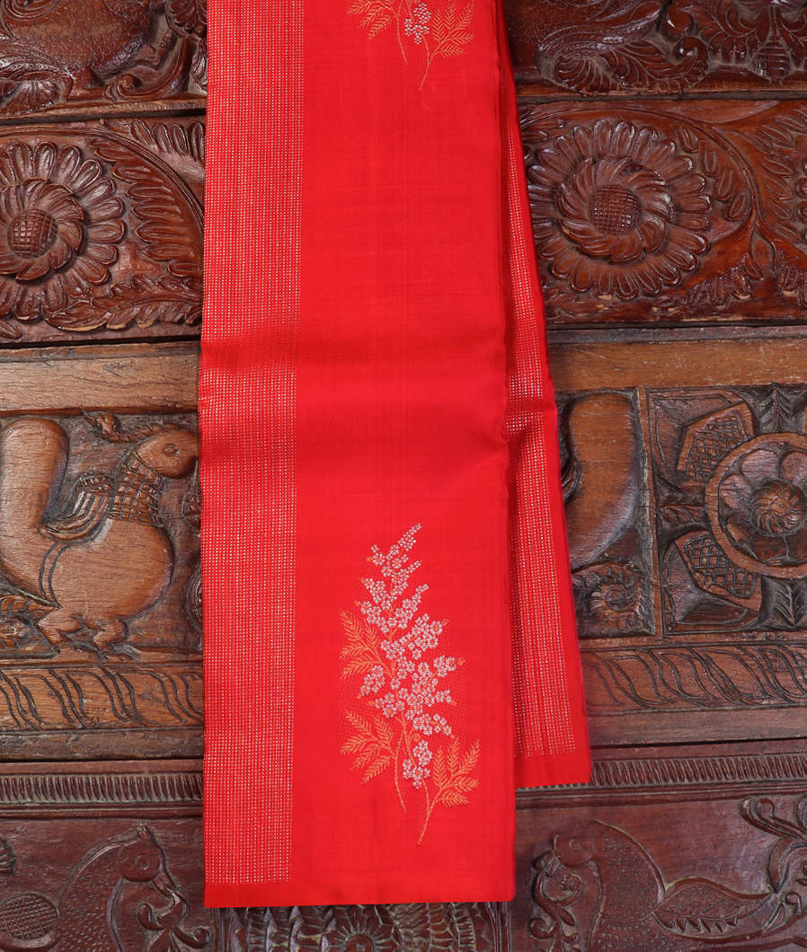 Red Handwoven Kanjivaram Silk Saree T418067-image