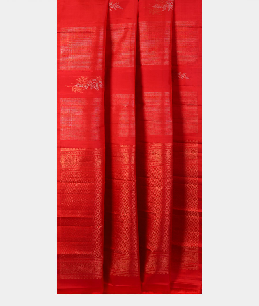 Red Handwoven Kanjivaram Silk Saree T4180672