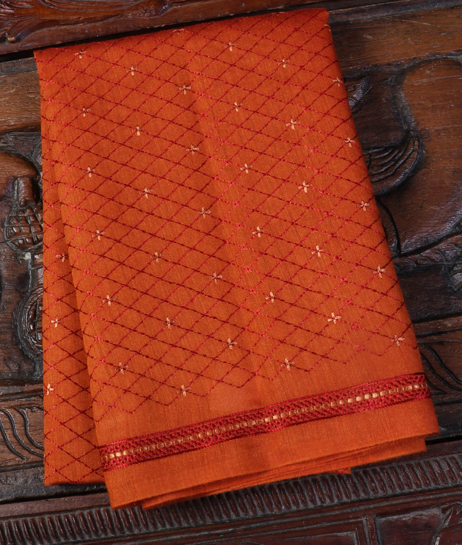 Rust Tussar Blouse T428110-image