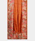 Rust Tussar Cutwork Saree T4316732
