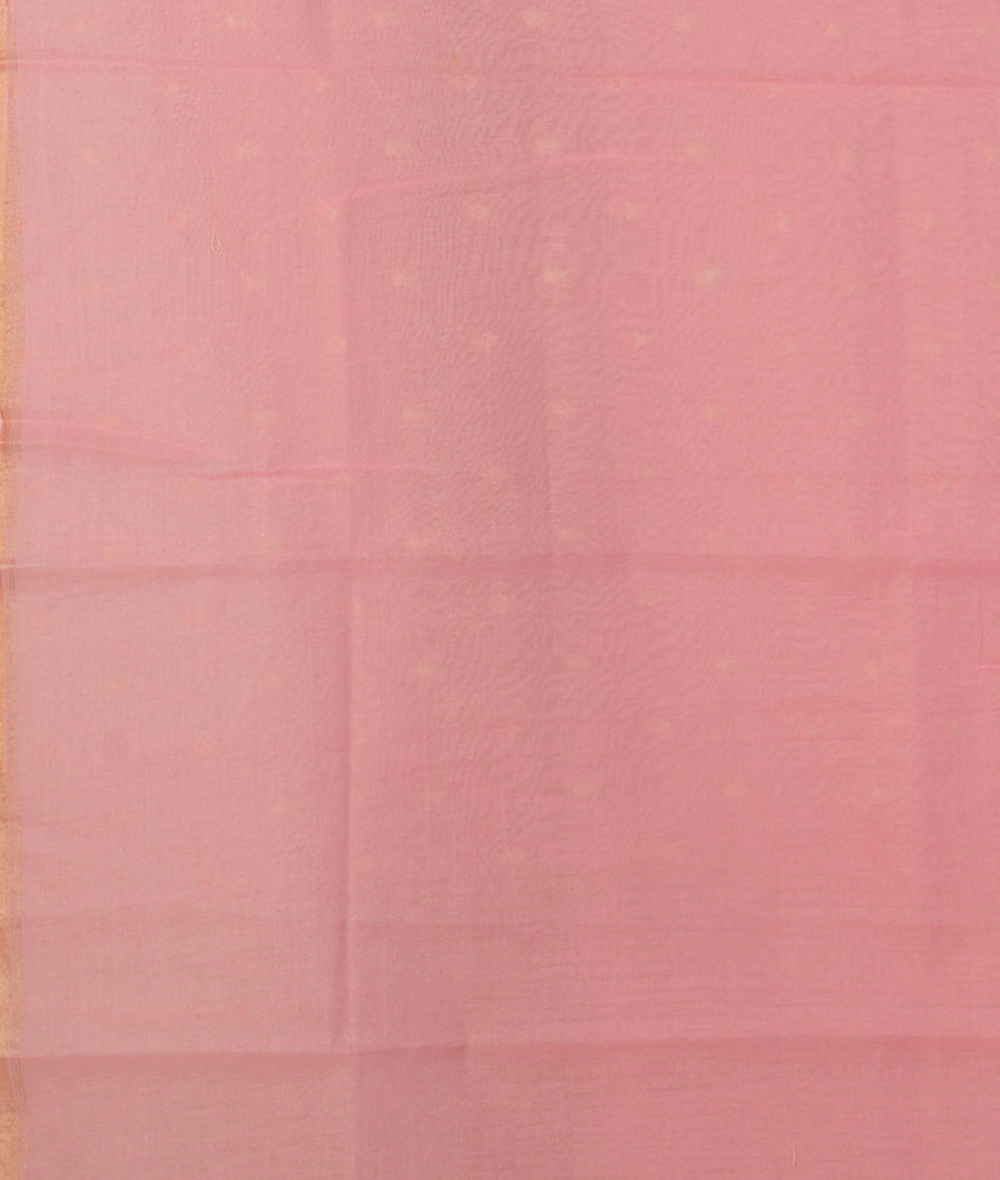 Pink Chanderi Cotton Embroidery Saree T4365883