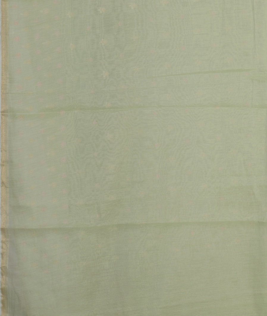 Green Chanderi Cotton Embroidery Saree T4366283