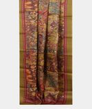 Green Tussar Printed Saree T4320912