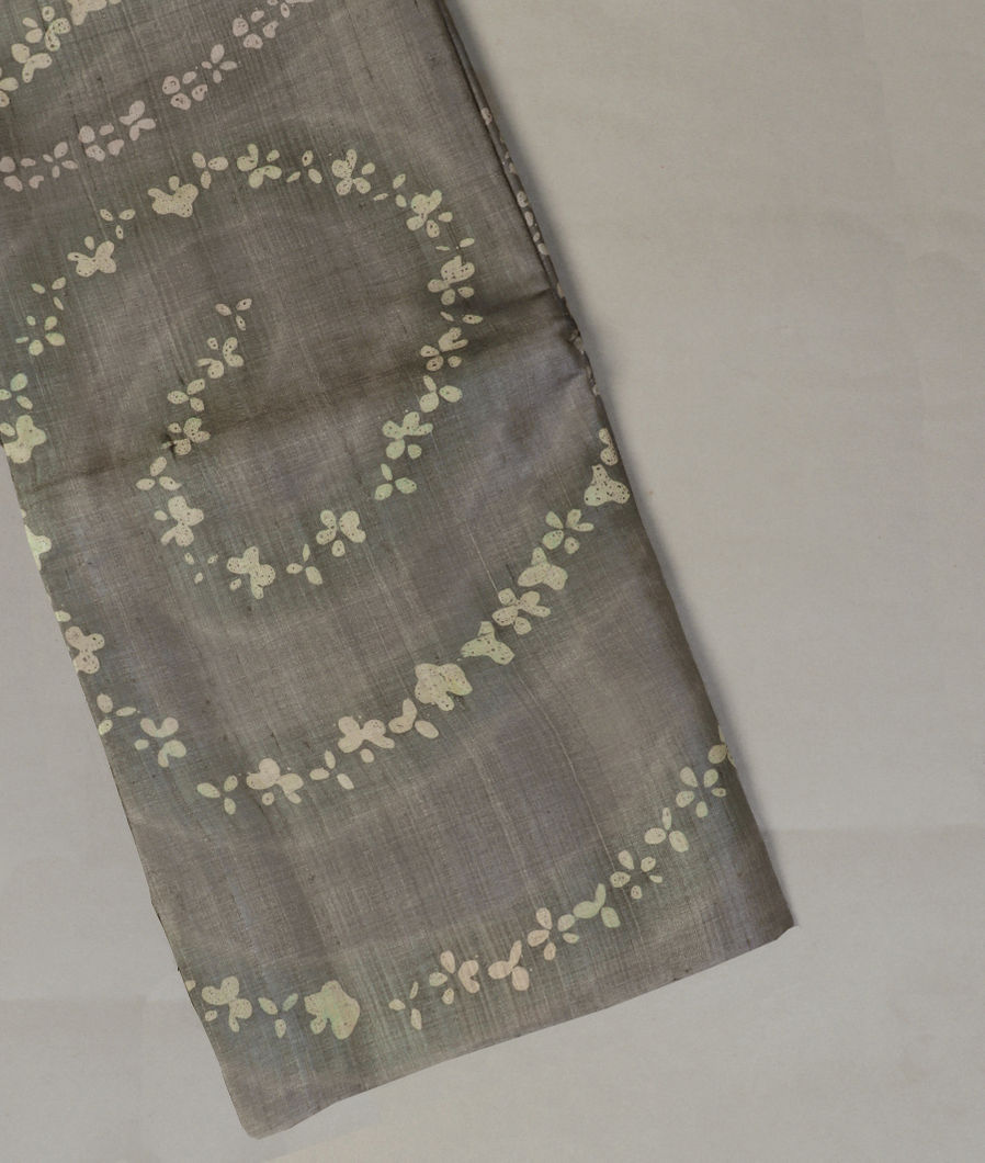 Grey Tussar Printed Saree T394954-image