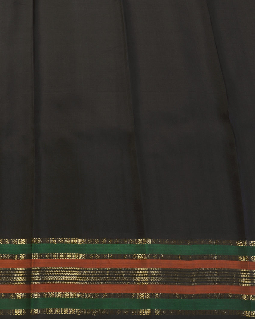 Grey Printed Kanjivaram Silk Saree T4122833