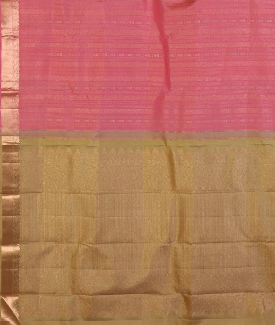 Pink Handwoven Kanjivaram Silk Saree T4369584