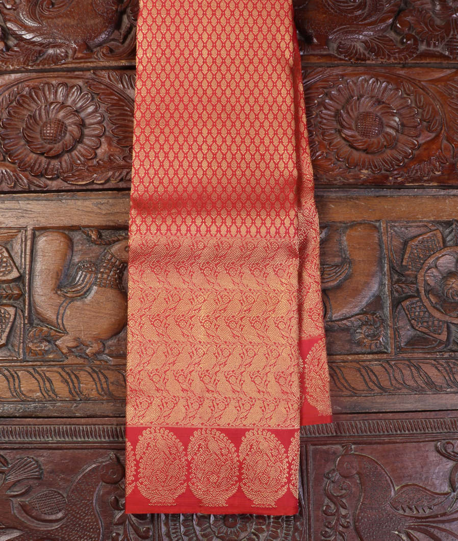Red Handwoven Kanjivaram Silk Saree T418146-image