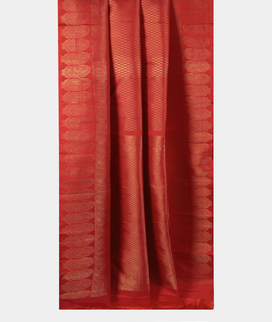 Red Handwoven Kanjivaram Silk Saree T4181462