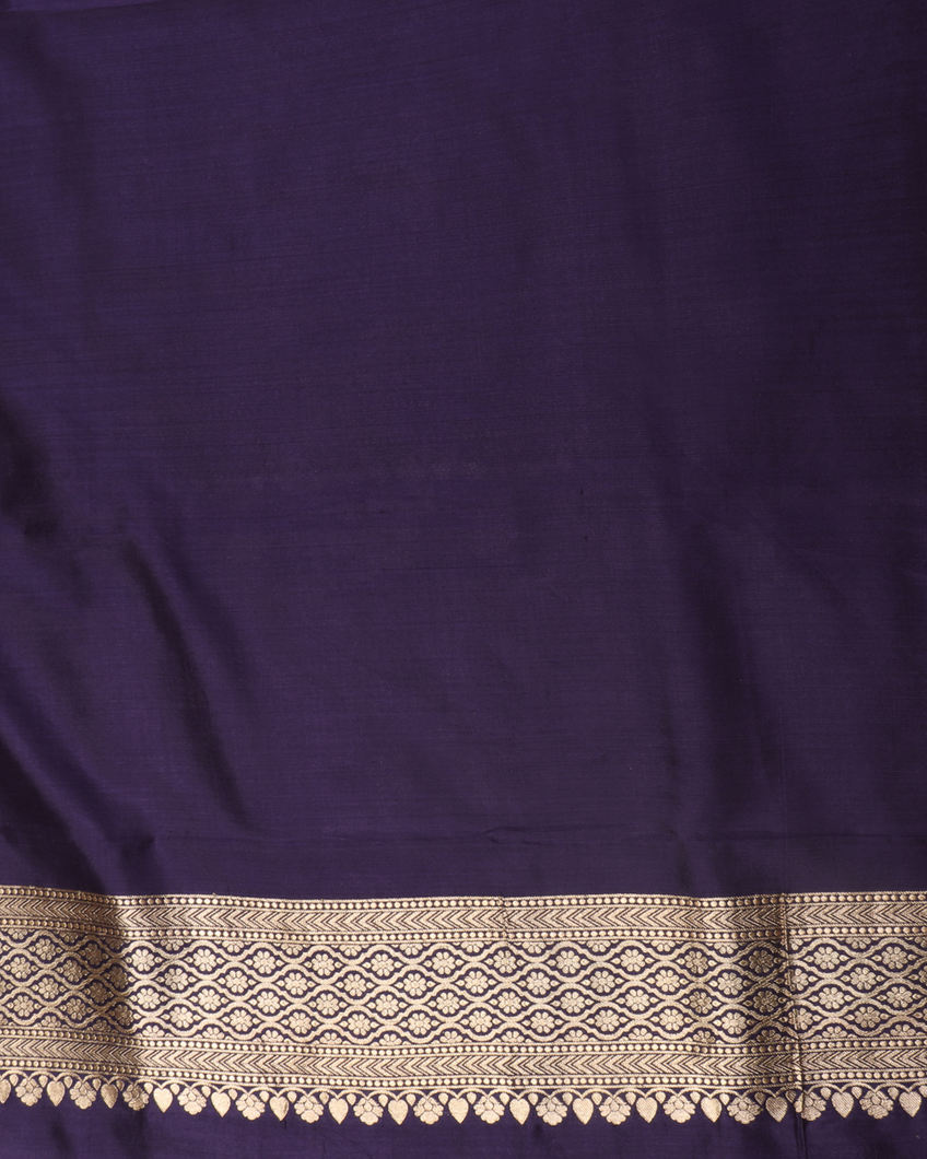 Blue Banaras Silk Saree T4271483