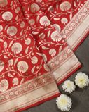 Red Banaras Silk Saree T4271222