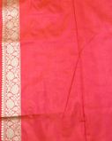 Orangish Pink Banaras Silk Saree T4252213