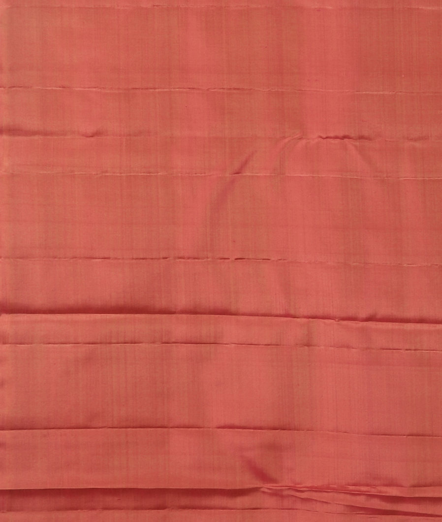 Pinkish Orange Handwoven Kanjivaram Silk Saree T4052543