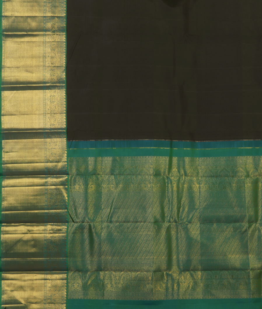 Black Handwoven Kanjivaram Silk Saree T4368324